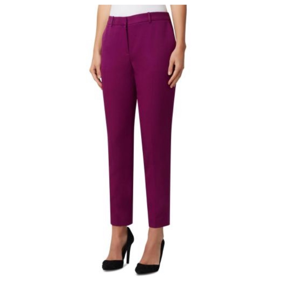 Tahari ASL Womens Petites Slim Leg Ankle Pants